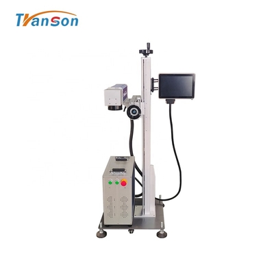 Raycus30w kan de Vliegende Type Vezellaser die Machine merken voor pvc-Laser van de Zakken de Plastic Fles Merkend Machinevlieg 90 Graad
